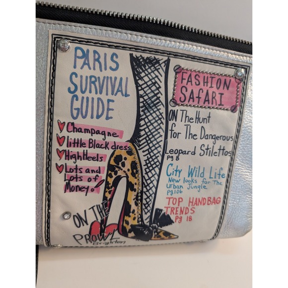 Brighton Art to Wear "Paris Survival Guide" Crossbody Fashion Collectors‎ Purse - Picture 2 of 11